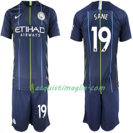 Divisa di Calcio Manchester City Sane 19 Bambino Trasferta 2018/2019
